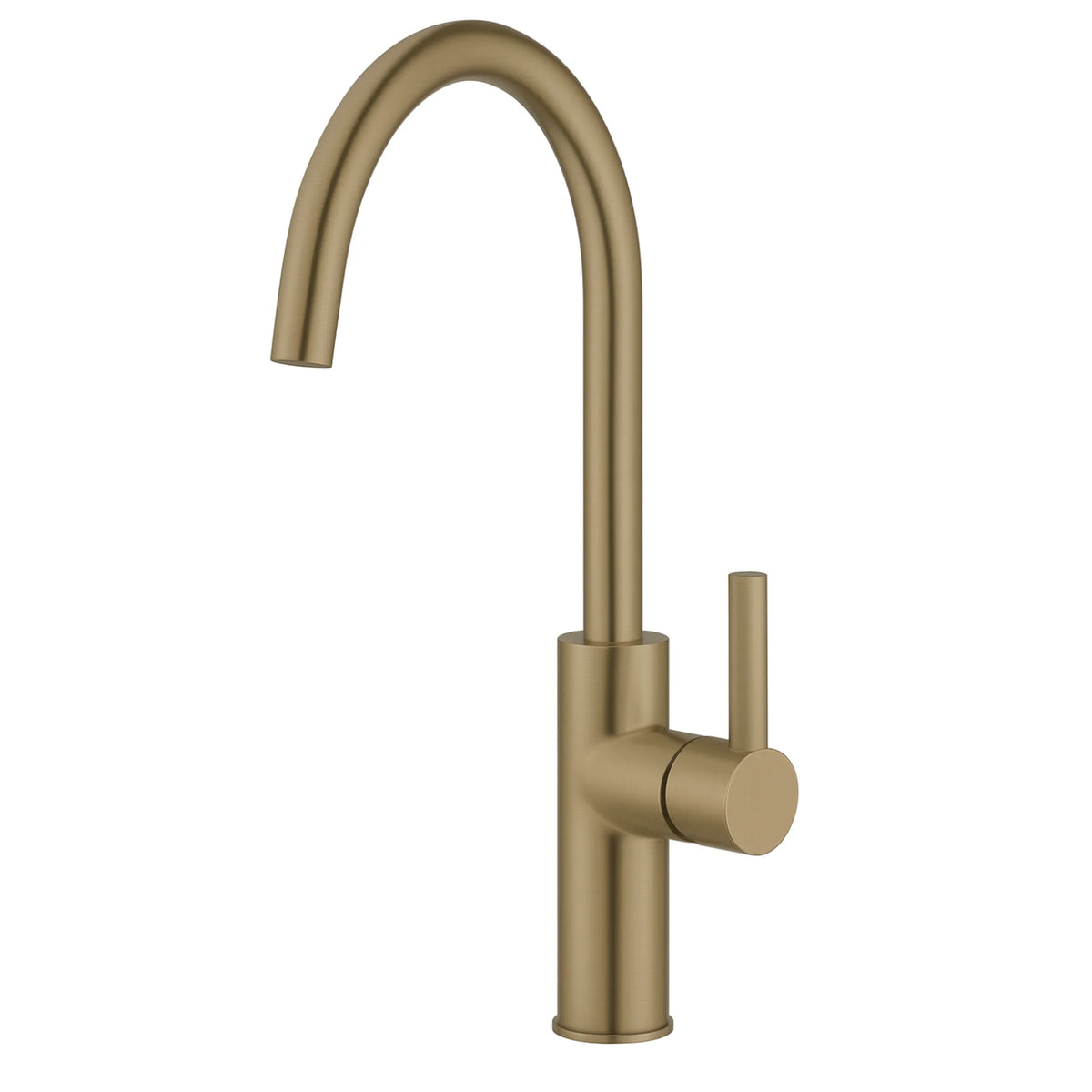 Jeroni Swan Spout Kitchen Mixer Tap – Antique Brass Finish