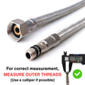 Stainless Steel Flexi Tap Connector Pair – M10 x 3/8" BSP, 500mm