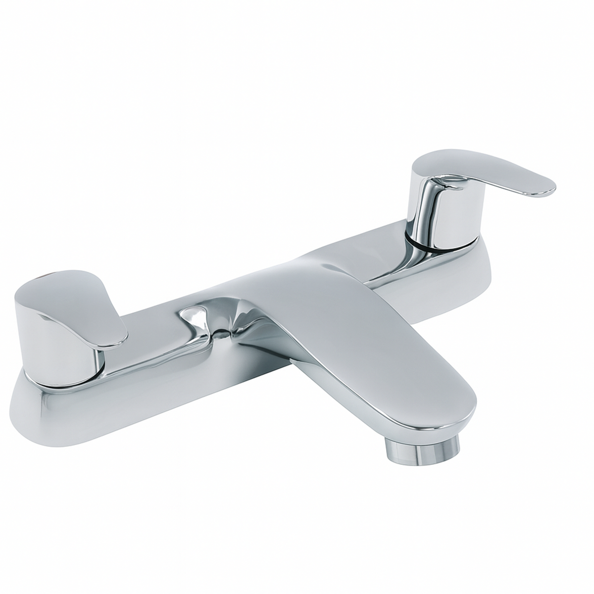 S12 Curve Deck Bath Filler Chrome
