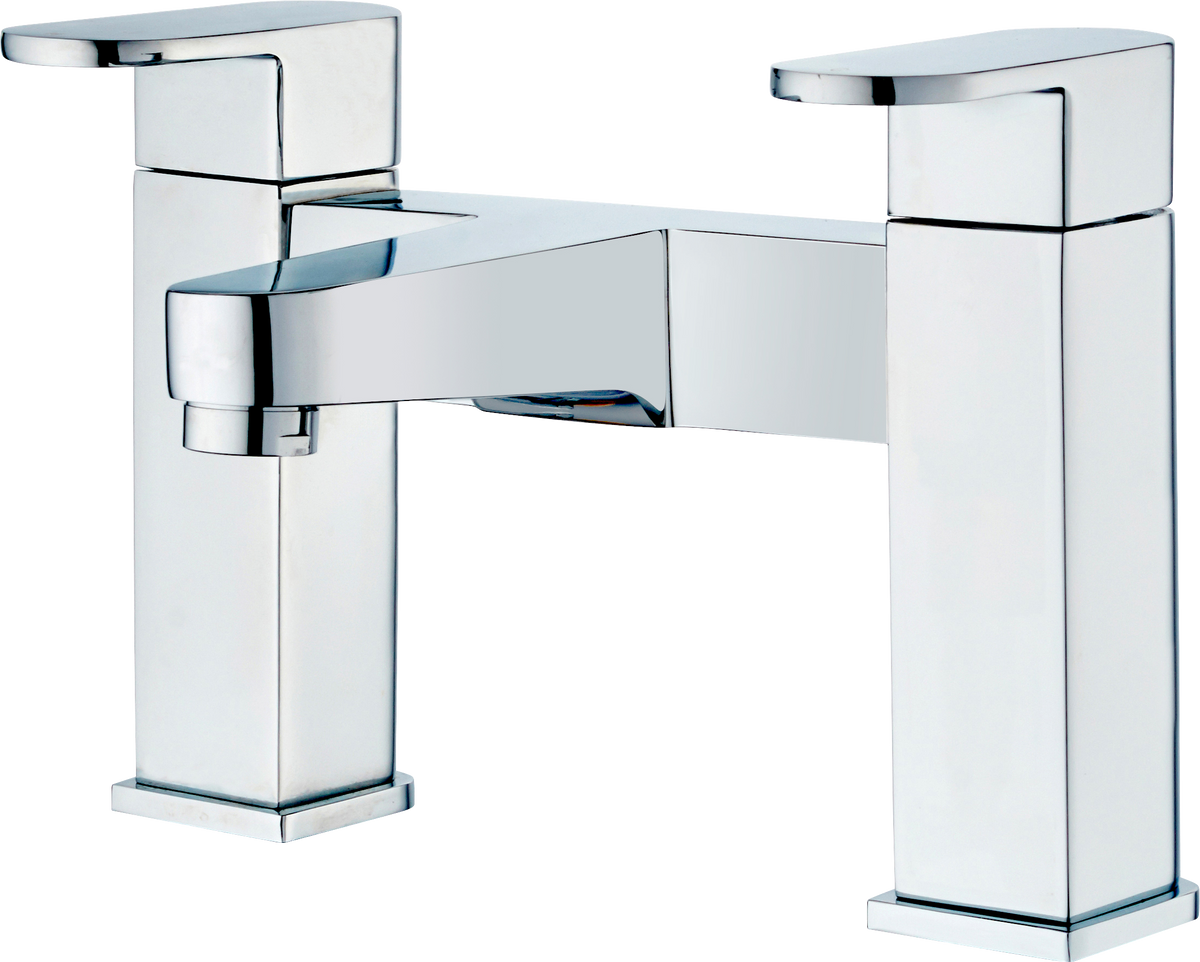 Sirius Deck-Mounted Bath Filler Tap – Chrome, Dual Lever