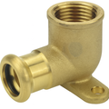 15 x 1/2" Wall Plate Elbow Press Water