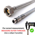 Stainless Steel Flexi Tap Connector Pair – M12 x 1/2" BSP, 500mm