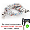 WRAS-Approved Flexi Tap Connector Pair – M10 x 3/8" BSP, 500mm, Stainless Steel