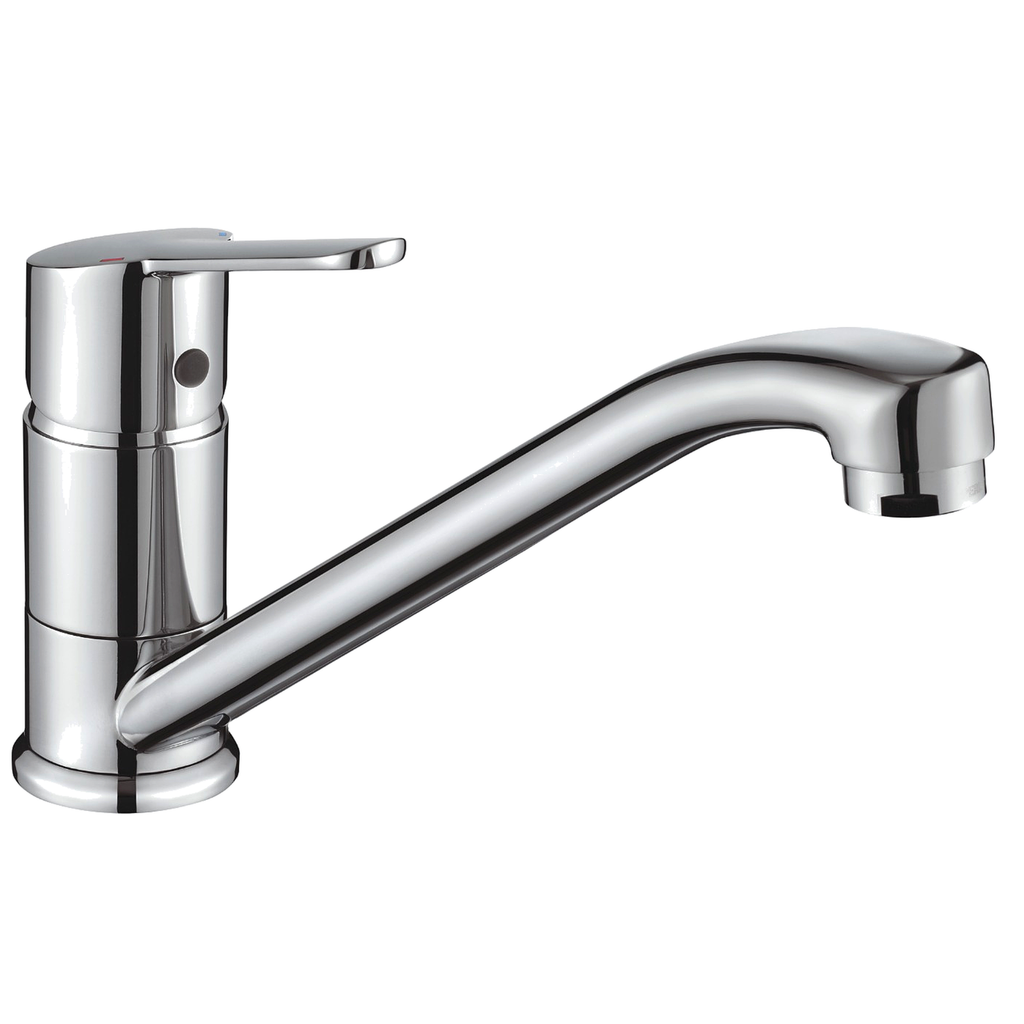 Dania Long Neck Kitchen Mixer Tap – Chrome, Single Lever