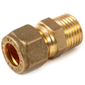 15mm x 1/2" Brass Compression Coupling – C x MI