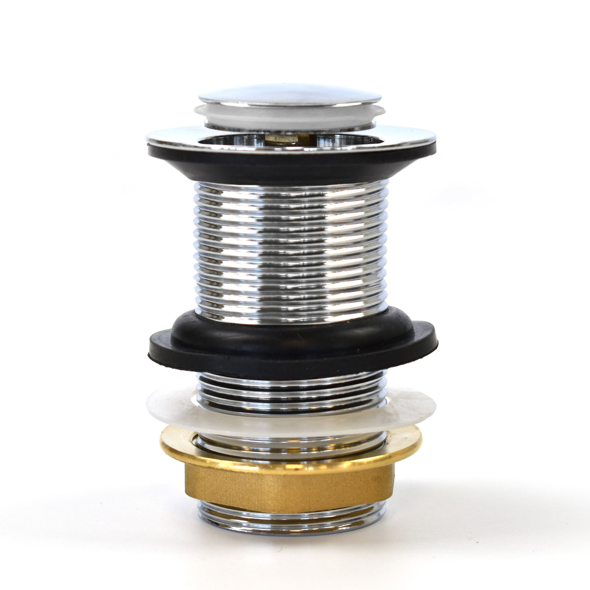 Click-Clack Basin Waste – Unslotted, Brass Nut