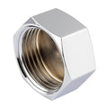 1/2" Chrome Brass Blanking Cap (Pack of 2)