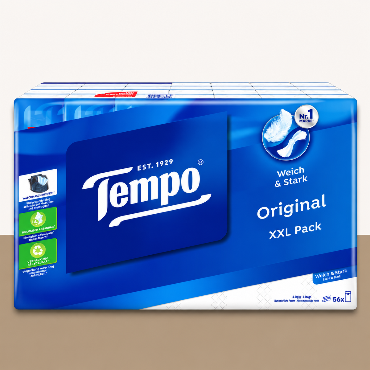 Tempo Unscented Facial Tissues Soft Packs (90 Sheets, 4-Ply)