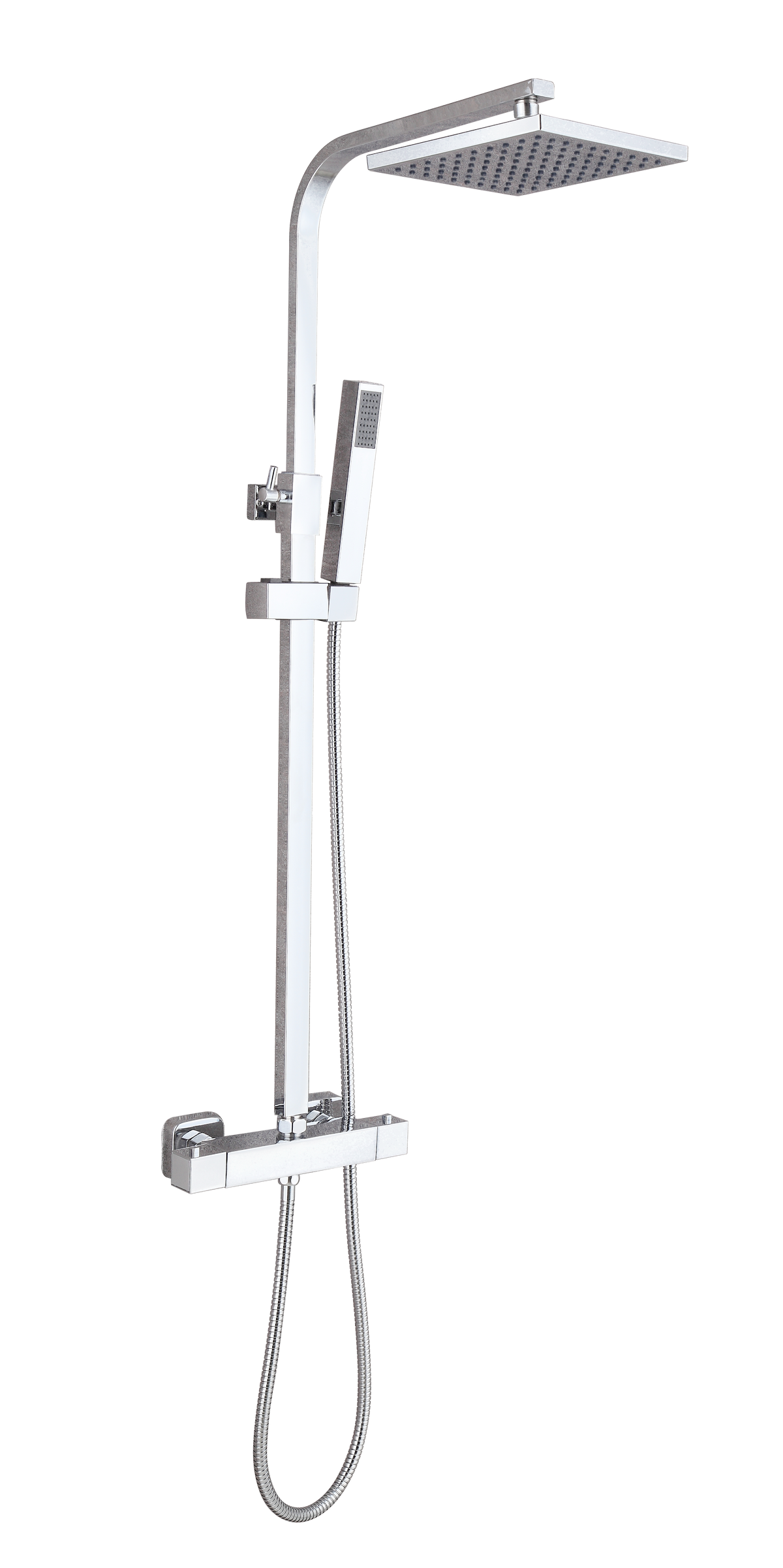 Aion Thermostatic Shower Set – Square Overhead Drencher, Chrome
