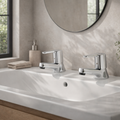 Instinct S12 Basin Tap Pair – Chrome, Modern Lever Handles