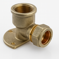 15mm x 1/2" Heavy-Duty Shower Head Wall Plate Elbow – Brass