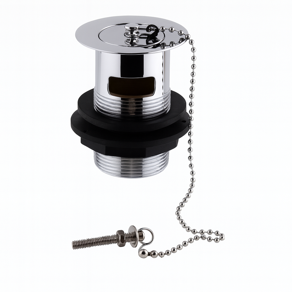 Slotted Basin Waste with Chrome Plug & Chain – Traditional Style