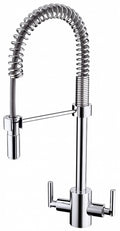 Corus Pull-Out Kitchen Tap – Chrome, 530mm, Double Lever