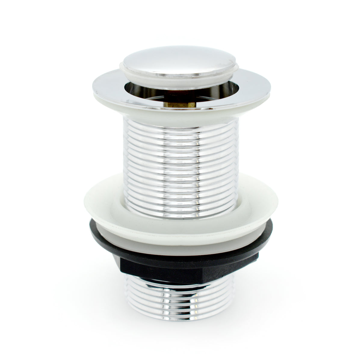 Click-Clack Basin Waste – Unslotted, Chrome, Plastic Nut