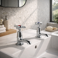 Clever Performa 2159 Cross Top Basin Tap – Cold, Chrome-Plated Brass