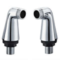 Deck-Mounted Brass Bath Filler Legs – Chrome, Large, Pair