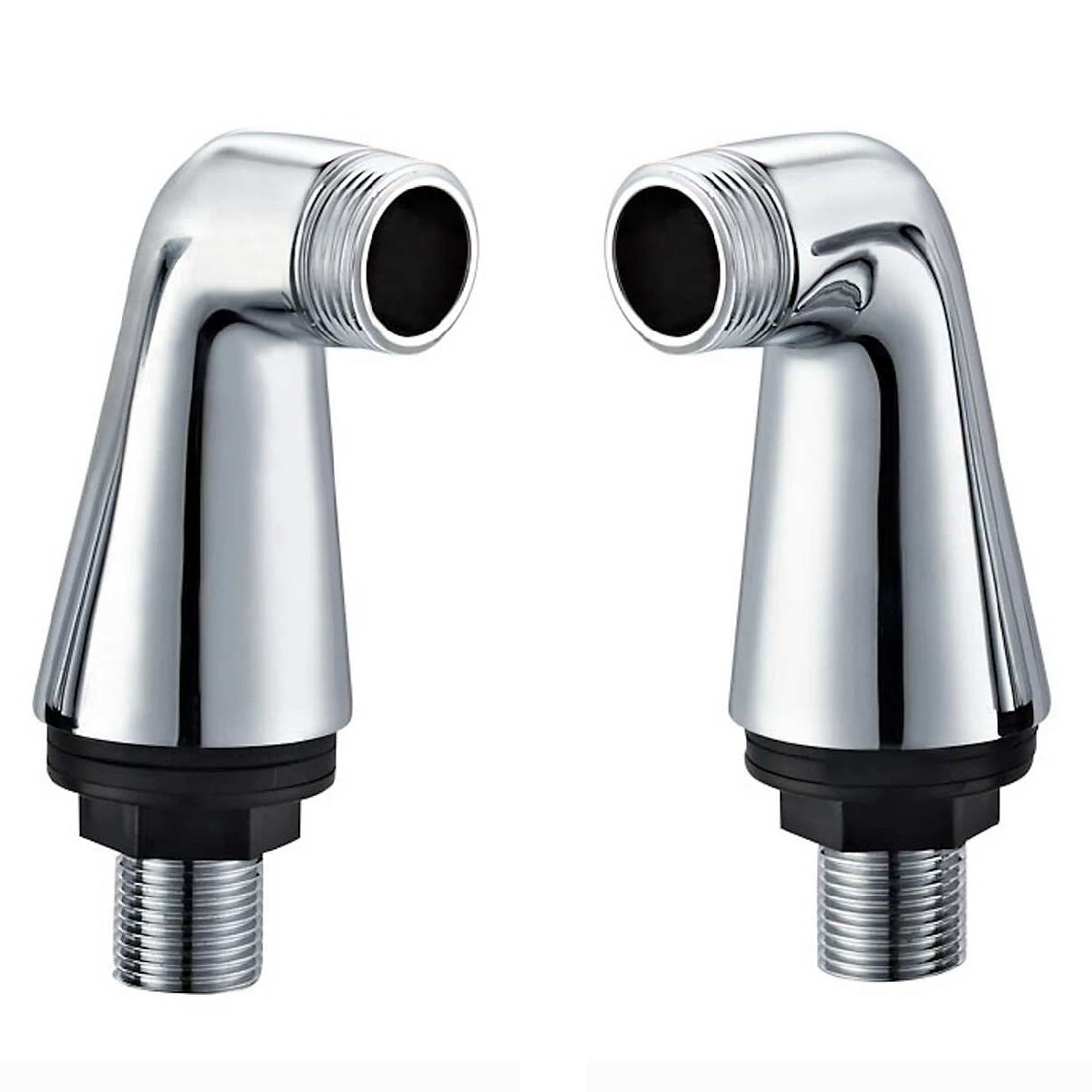 Deck-Mounted Brass Bath Filler Legs – Chrome, Large, Pair