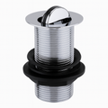 Unslotted Basin Swivel Waste – Chrome, Brass
