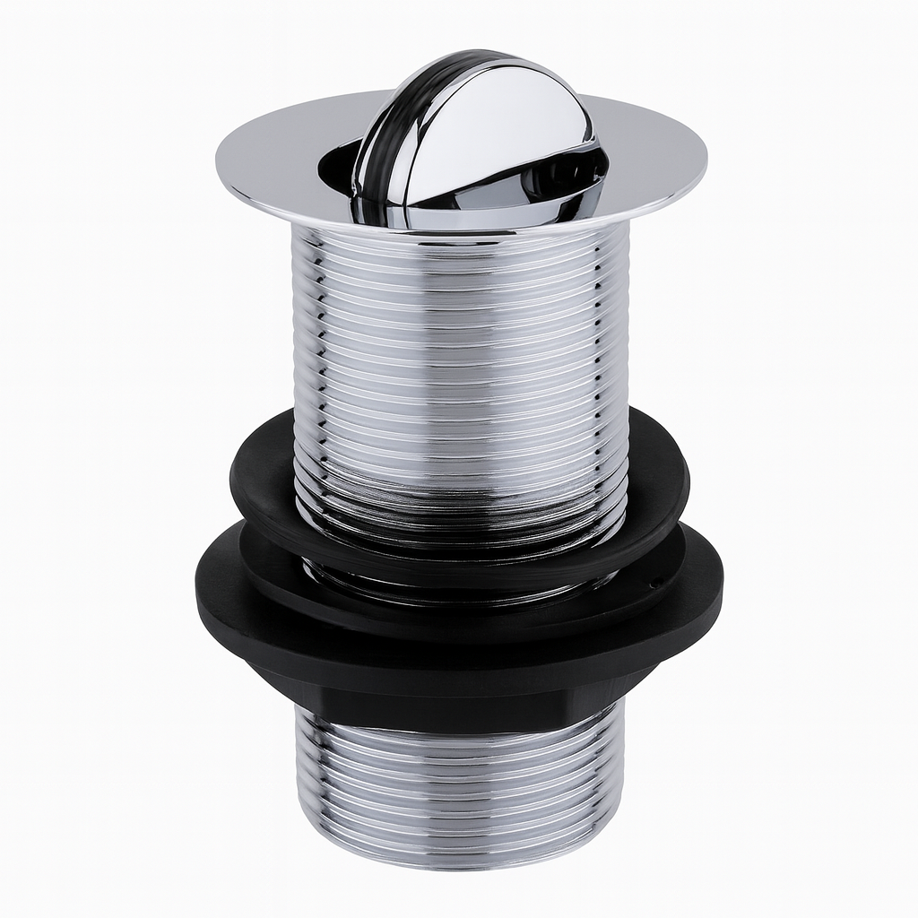 Unslotted Basin Swivel Waste – Chrome, Brass