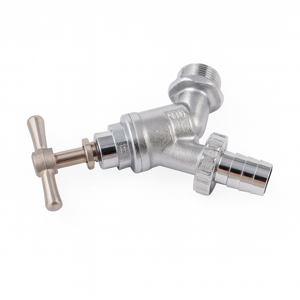 1/2" Chrome Hose Union Bibcock – Outdoor Garden Tap