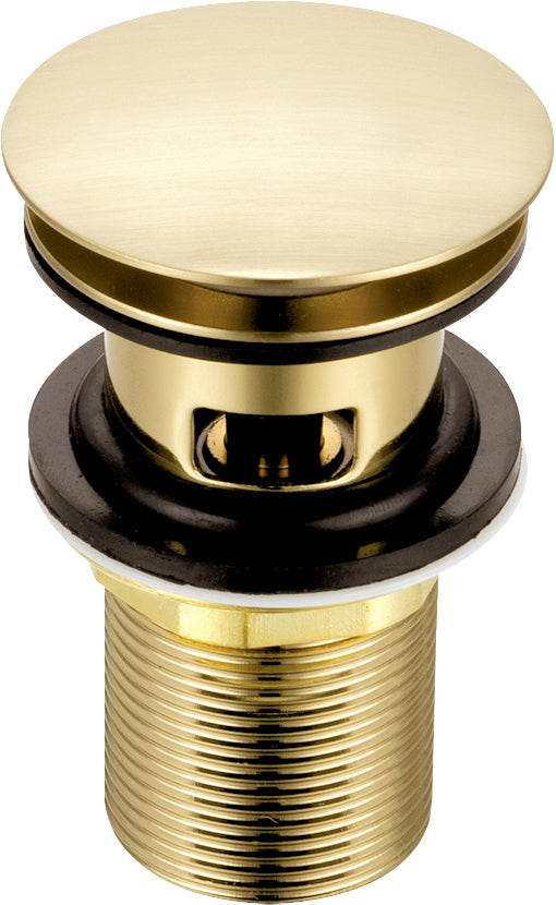 Click-Clack Mushroom Basin Waste – Domed Slotted Waste, Brass Nut