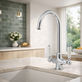 Rune Sink Mixer Tap – Chrome with Ceramic Lever Handles