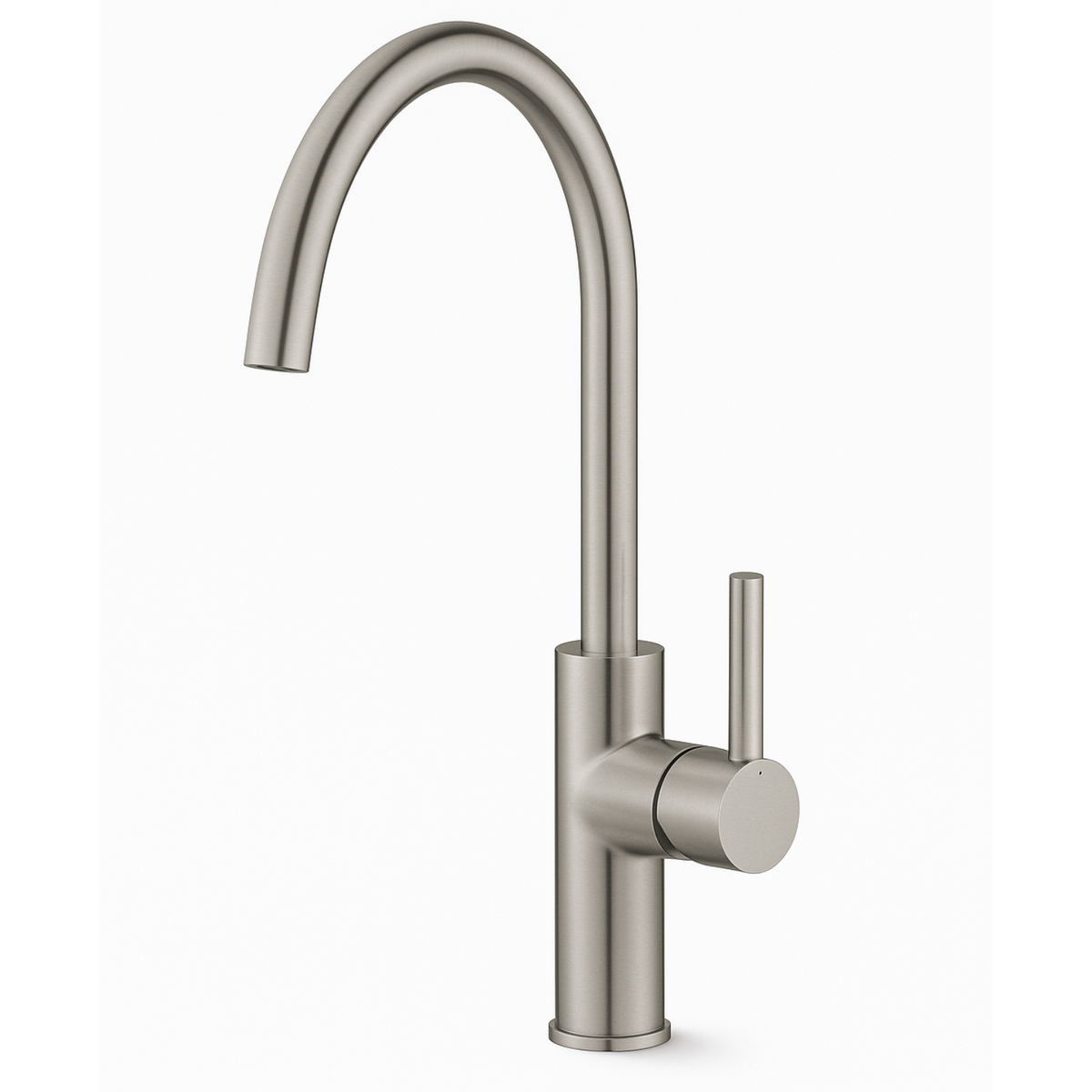 Jeroni Swan Spout Kitchen Mixer Tap – Single Lever, 360° Swivel