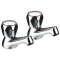 Rhea WRAS-Approved Basin Tap Pair – Chrome
