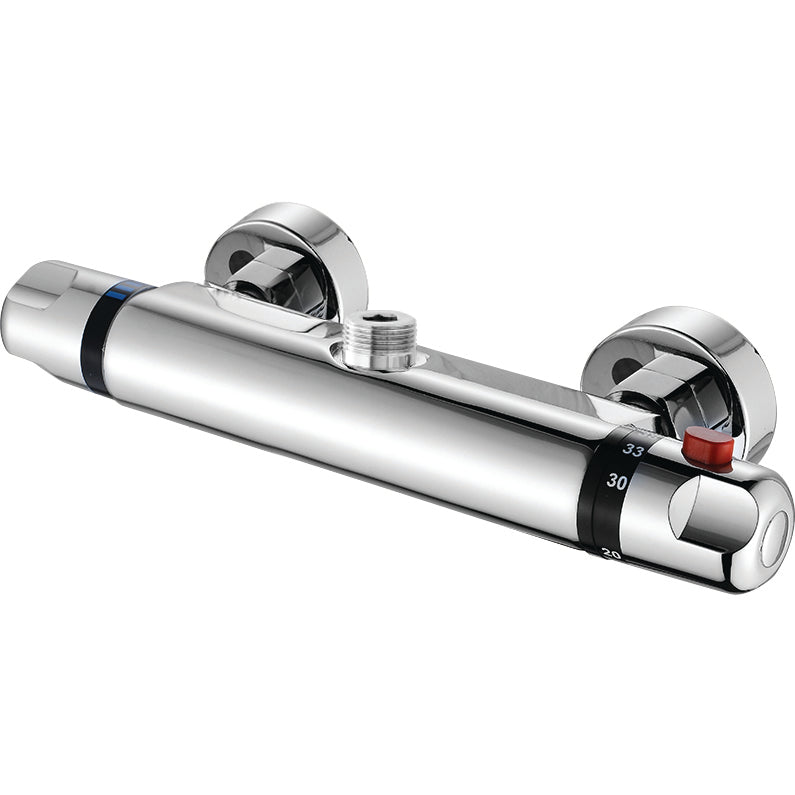 Geras Thermostatic Shower Bar Valve – Chrome, Bar Only