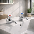 Clever Performa Non-Concussive Basin Tap – Self-Closing, Chrome-Plated Brass
