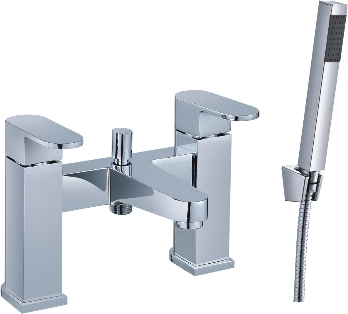 Sirius Bath Shower Mixer Tap – Chrome, Dual Lever, Deck Mounted
