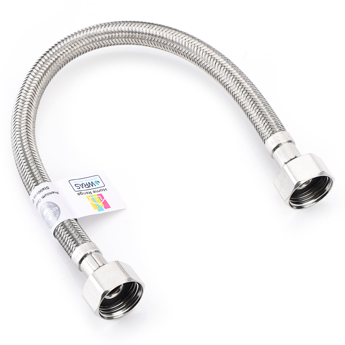 WRAS-Approved Flexi Pipe – 1/2" x 1/2" BSP, 300mm, 8.5mm Bore