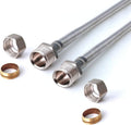 Flexi Pipe 15mm x 15mm Compression Connector – 300mm (Pair)