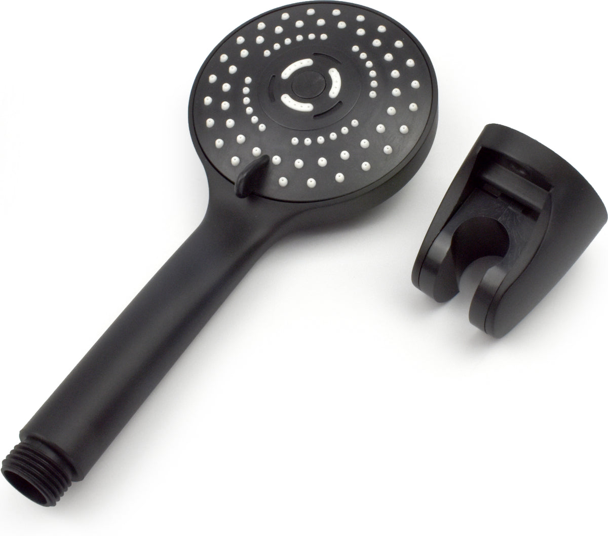 Round Shower Head with Holder – 3 Spray Settings