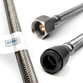 WRAS-Approved Push-Fit Flexi Connector – 15mm x 1/2" BSP, 900mm