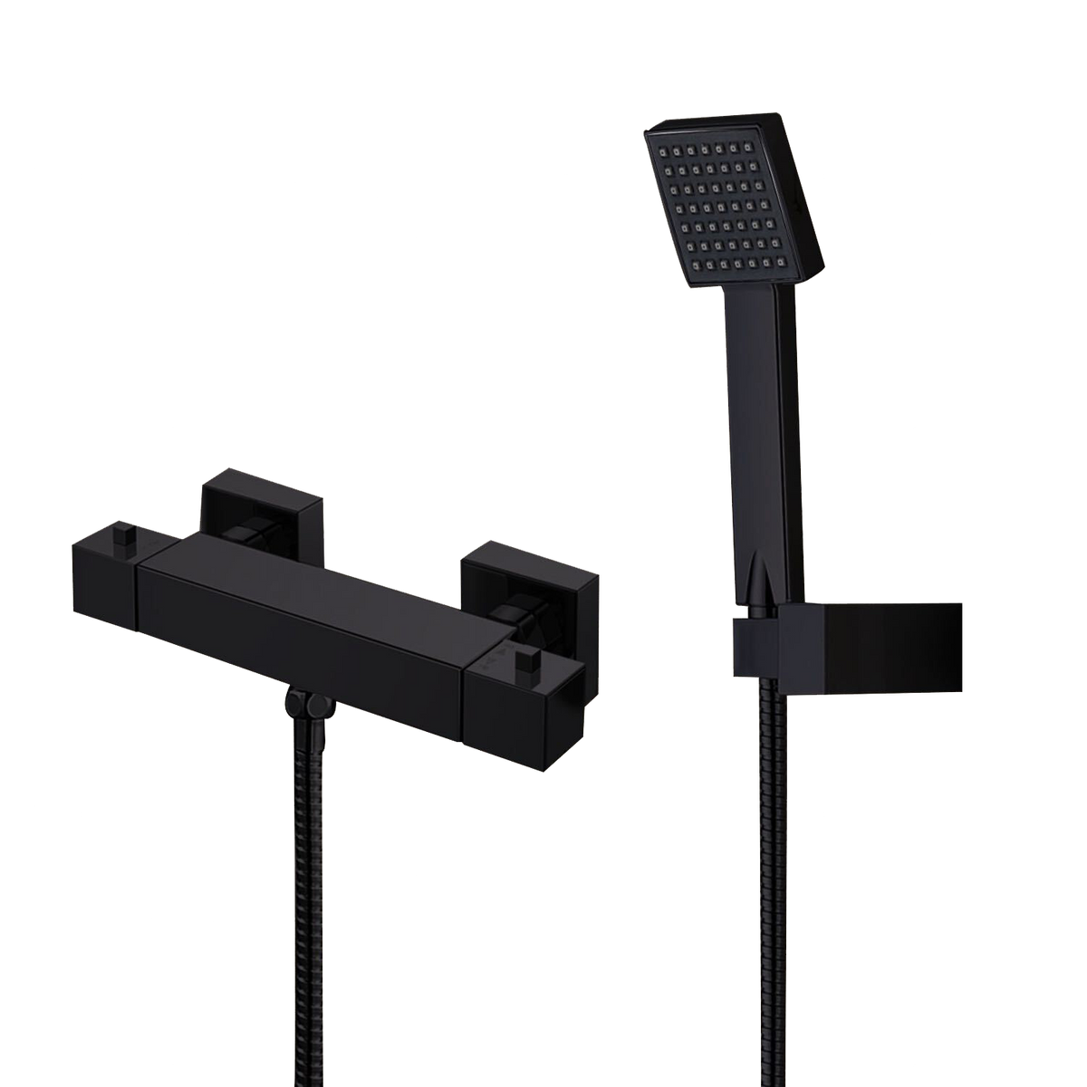 Square Thermostatic Shower Bar & Handset Set