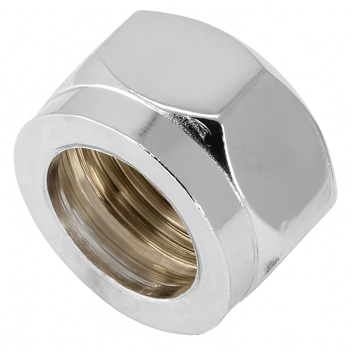 15mm Chrome Compression Nut – Brass, Pack of 10