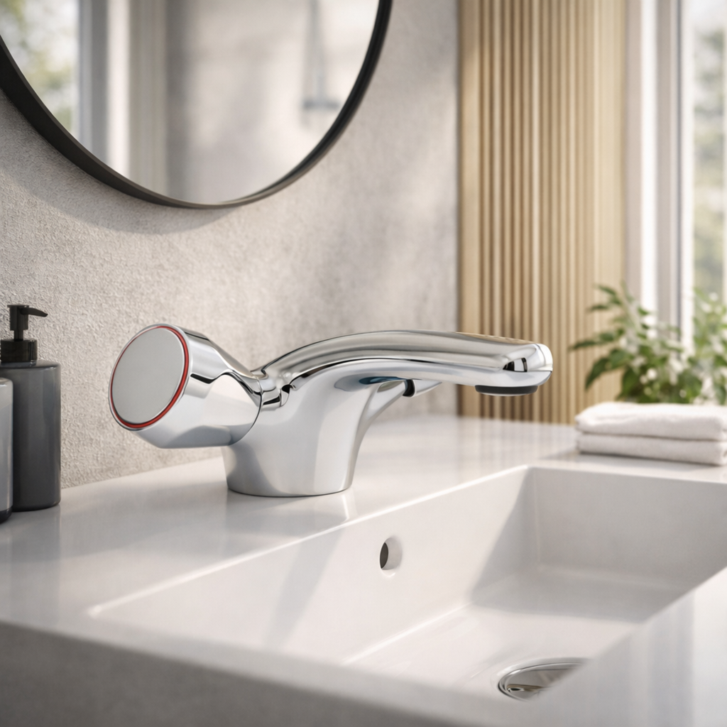 Araya Modern Chrome Mono Basin Mixer – Single Lever