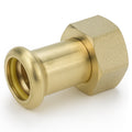 15mm x 1/2" Press-Fit Gas Swivel Coupling – Brass