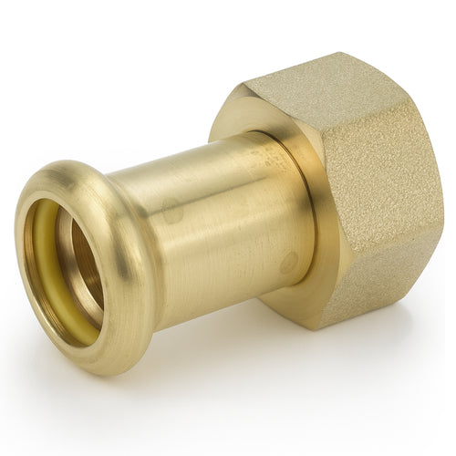 15mm x 1/2" Press-Fit Gas Swivel Coupling – Brass