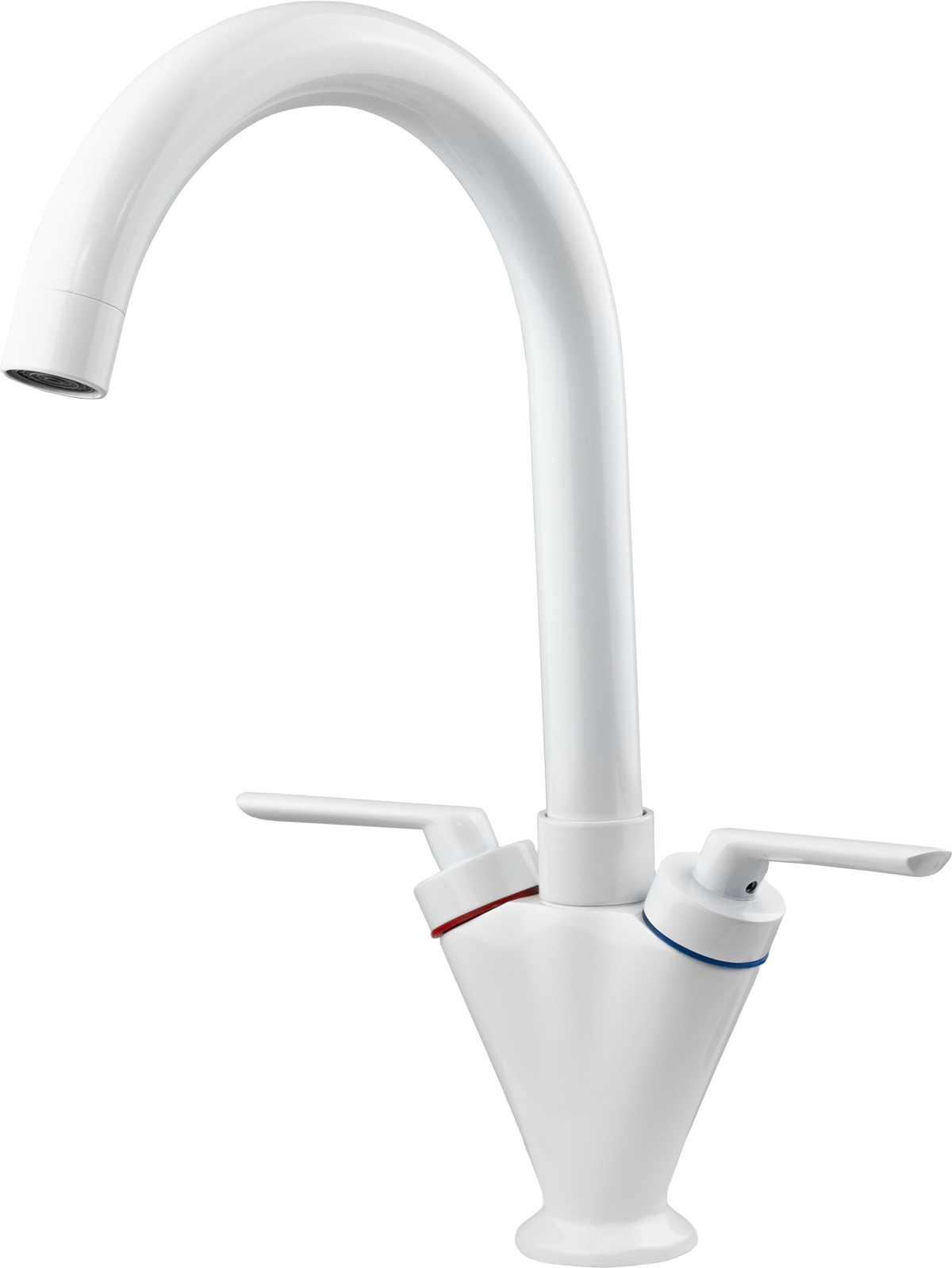Vita Double Lever Kitchen Mixer Tap – Solid Brass, Deck Mounted
