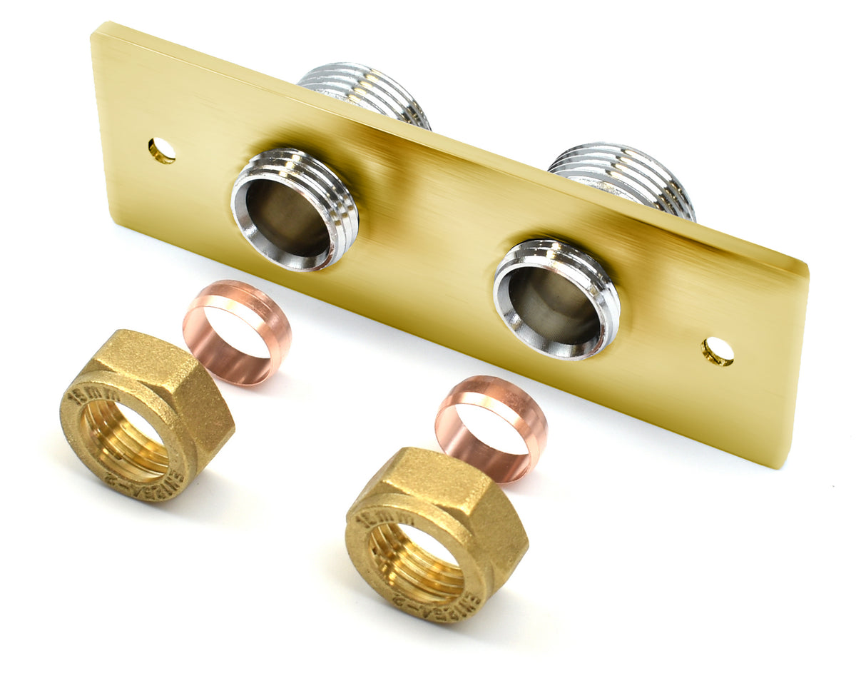 120mm Brass Douche Wall Plate