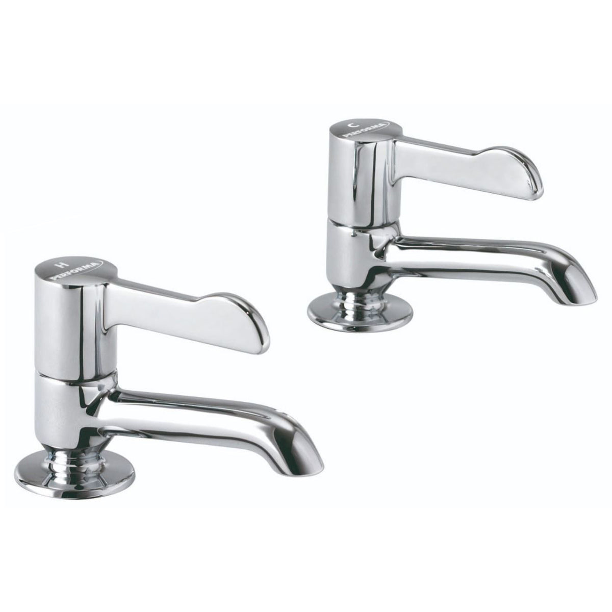 Performa Healthcare Long Nose Basin Tap Pair – Chrome