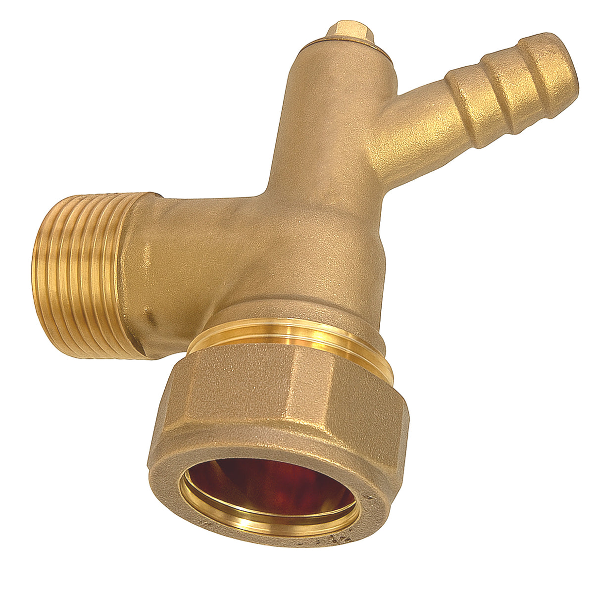22mm x 3/4" BSP Elbow with Drain Cock – Brass