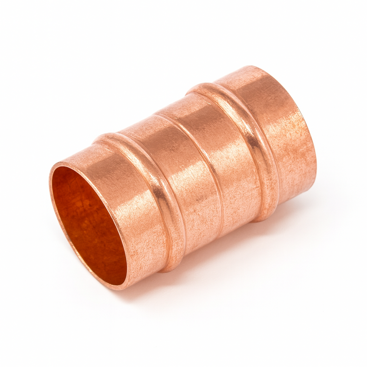 8mm Copper Straight Coupling – End Feed (SR1, Pack of 20)