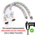 WRAS-Approved Flexi Tap Connector Pair – M12 x 1/2" BSP, 300mm, Stainless Steel