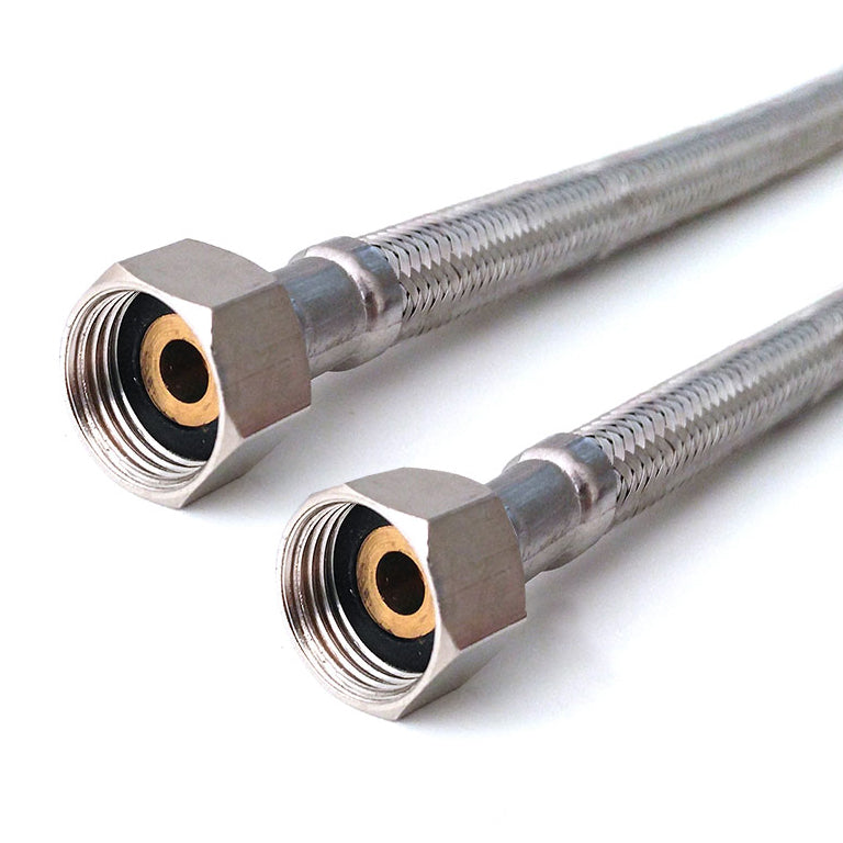 Flexi Pipe 3/8" x 3/8" BSP Flexible Tap Connector – 500mm (Pair)