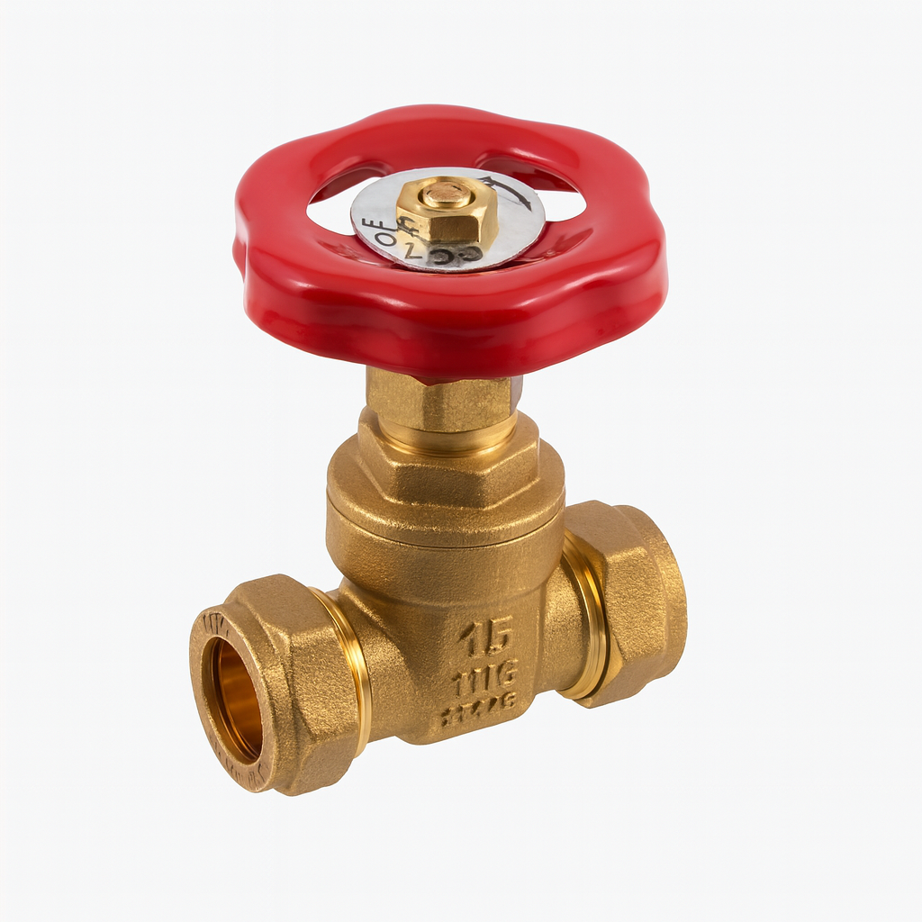 15mm Brass Gate Valve – Compression, NBS