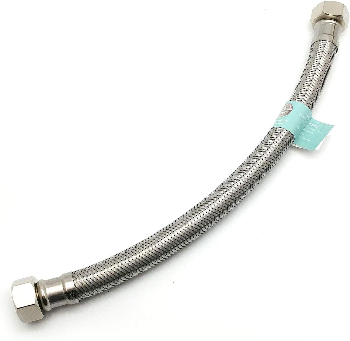 WRAS-Approved Flexi Pipe – 1/2" x 1/2" BSP, 300mm, 12mm Bore