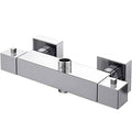 Aion Square Thermostatic Shower Bar Valve – Chrome, 2 Outlets